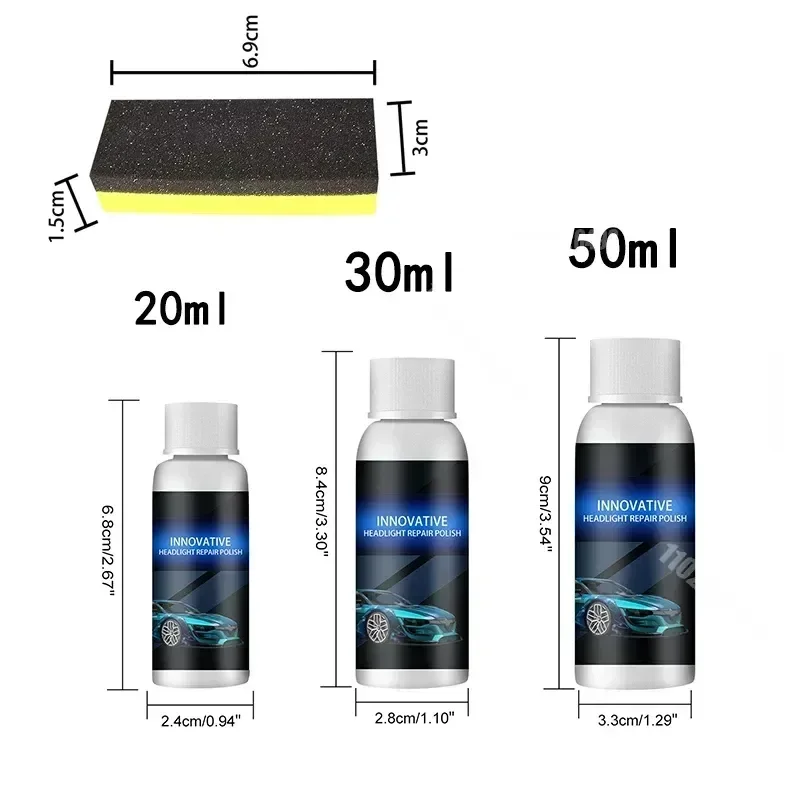 Restauratieset voor motorfietskoplamp Plastic applicator inbegrepen Doorzichtige koplampreparatieoplossing Auto-oxidatie Vervaging Geel