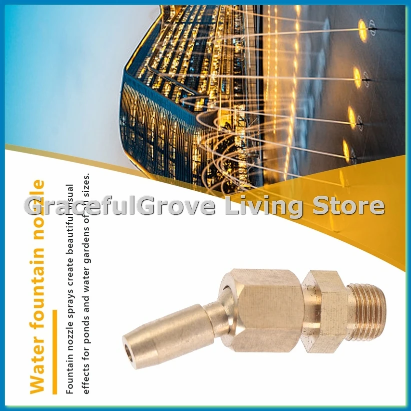 

10Pcs 45665 Inch DN6 Brass Gushing Water Fountain Nozzles Universal Water Curtain Nozzle Landscape Garden-A33R