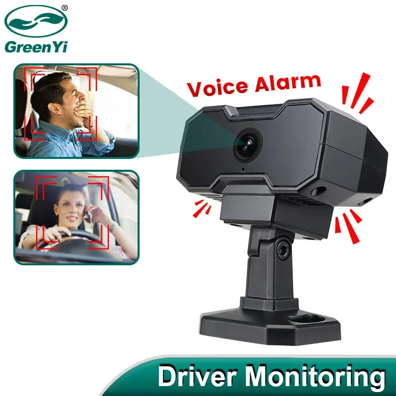 GreenYi DSM Driver Monitoring Algorithm IR Camera Fatigue Driving Smoking Distraction Alert AHD720 For Heavy Duty Truck Bus Taxi