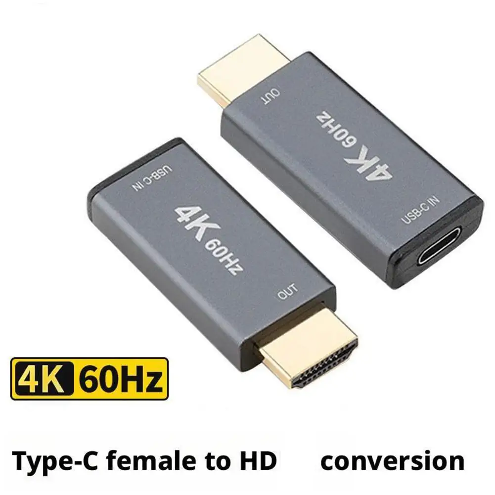 HD 4k Male Adapter For Type-c Adapter Female To HDMI Consumer Electronics Coupler Adapter Converter Hi Fi Accessories