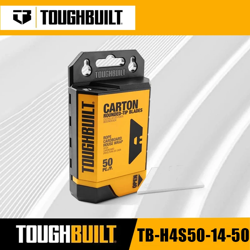 TOUGHBUILT intelligent removal safety blade box contains 50 trapezoidal blades TB-H4S50-14-50