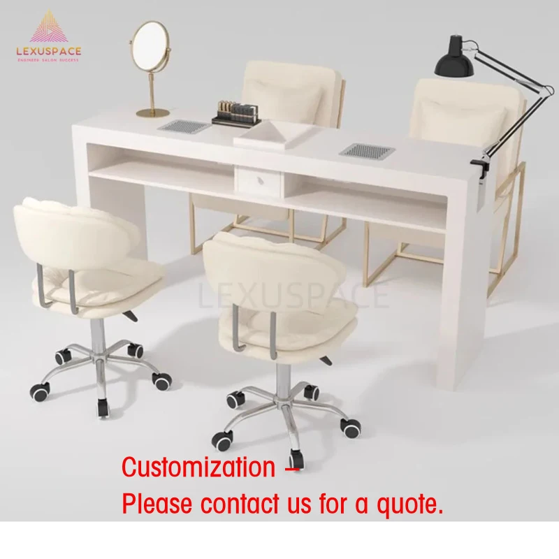 

custom.Factory Price Cheap Manicure Table and Chair Set with Dust Collector Nail Station