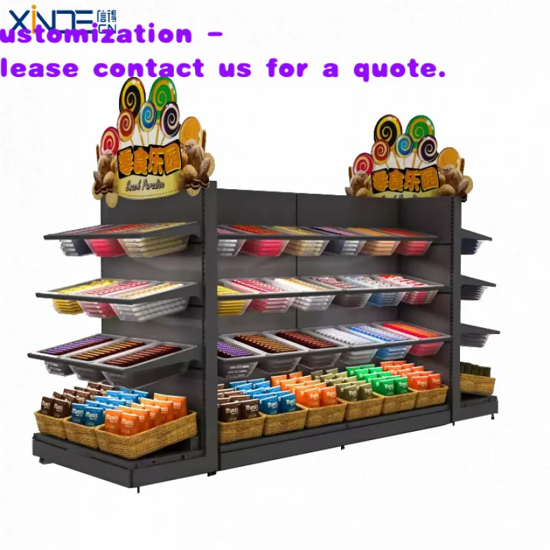

Двусторонние индивидуальные стеллажи для конфет и закусок custom.XINDE (легкие, для небольших нагрузок)