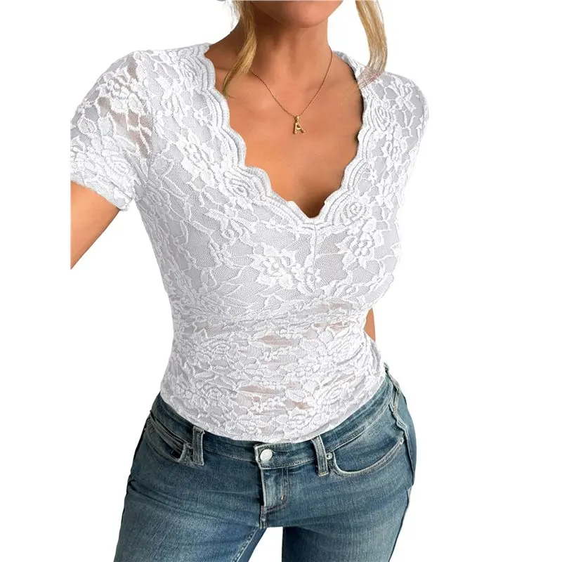 Cyl-Women Lace V Ne…