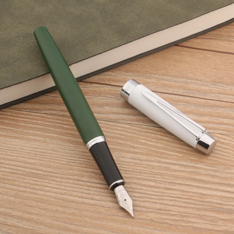 

Classic Business yongsheng Fountain Pen Metal Frosted Green Stationery Office School Supplies Ink Pens