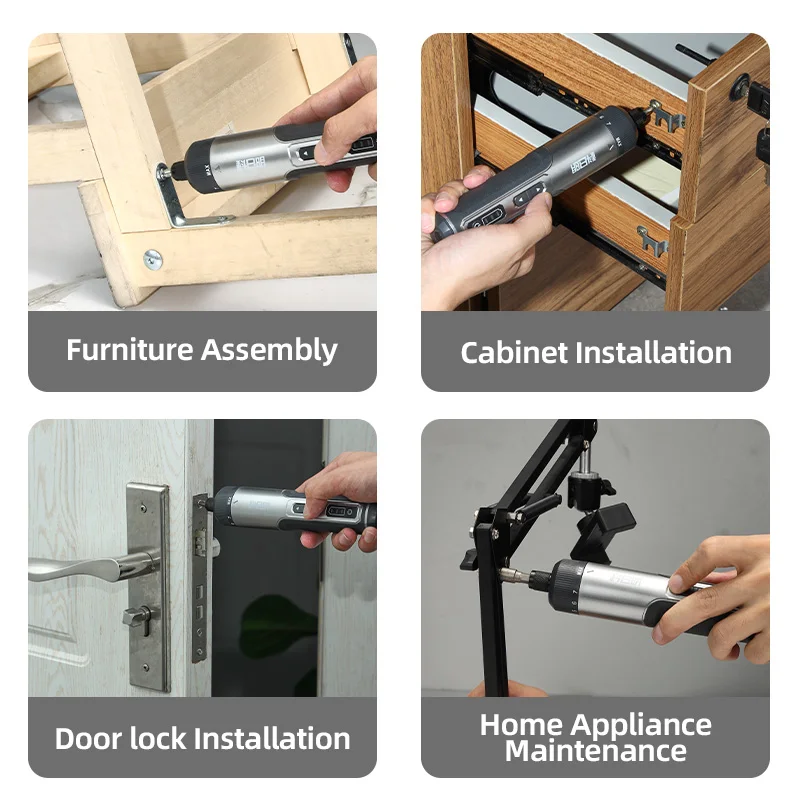 مجموعات مفك كهربائي لاسلكي 8 سرعات تنظيم عزم دوران التروس الذكية 4 فولت مفكات كهربائية صغيرة بطارية 2000 مللي أمبير