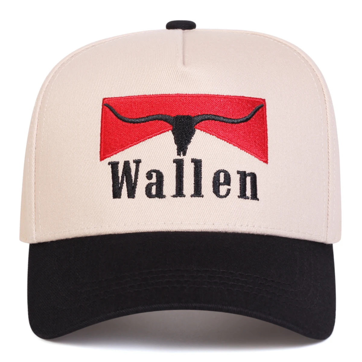Unisex WALLEN Baseballkappen mit Buchstabenstickerei, Frühling und Herbst, verstellbare Freizeithüte für den Außenbereich, Sonnenschutzhut, Sportkappe – Detail 2