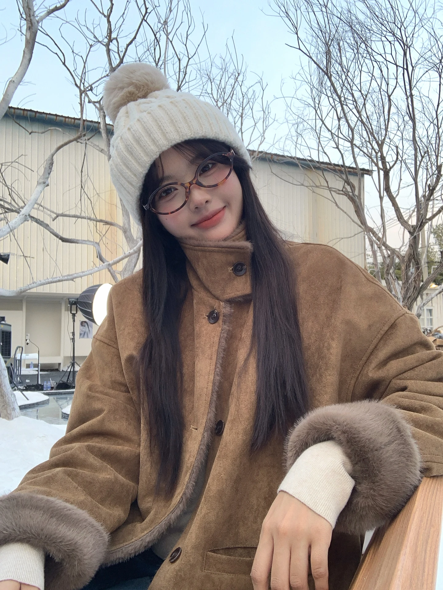 

Двусторонняя замшевая шуба Jaet, женская зимняя новая модная теплая универсальная утягивающая шуба на подкладке Fce, корейская длинная све