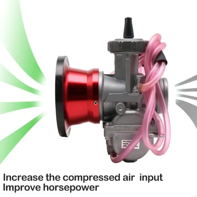 400B 범용 기화기 탄수화물 콘 에어 필터 흡입구 팁 윈드 컵 칼라 혼 깔때기 트럼펫 PWM PWK 34 36 38 40 42mm