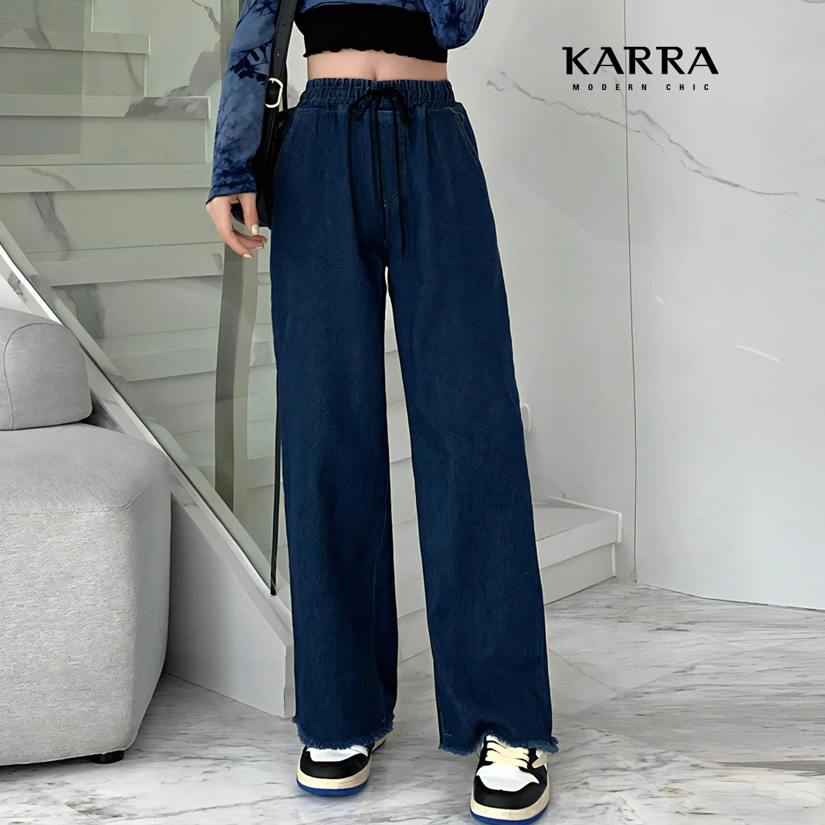 KARRA cut hemline denim pants _ KB4SPT032C