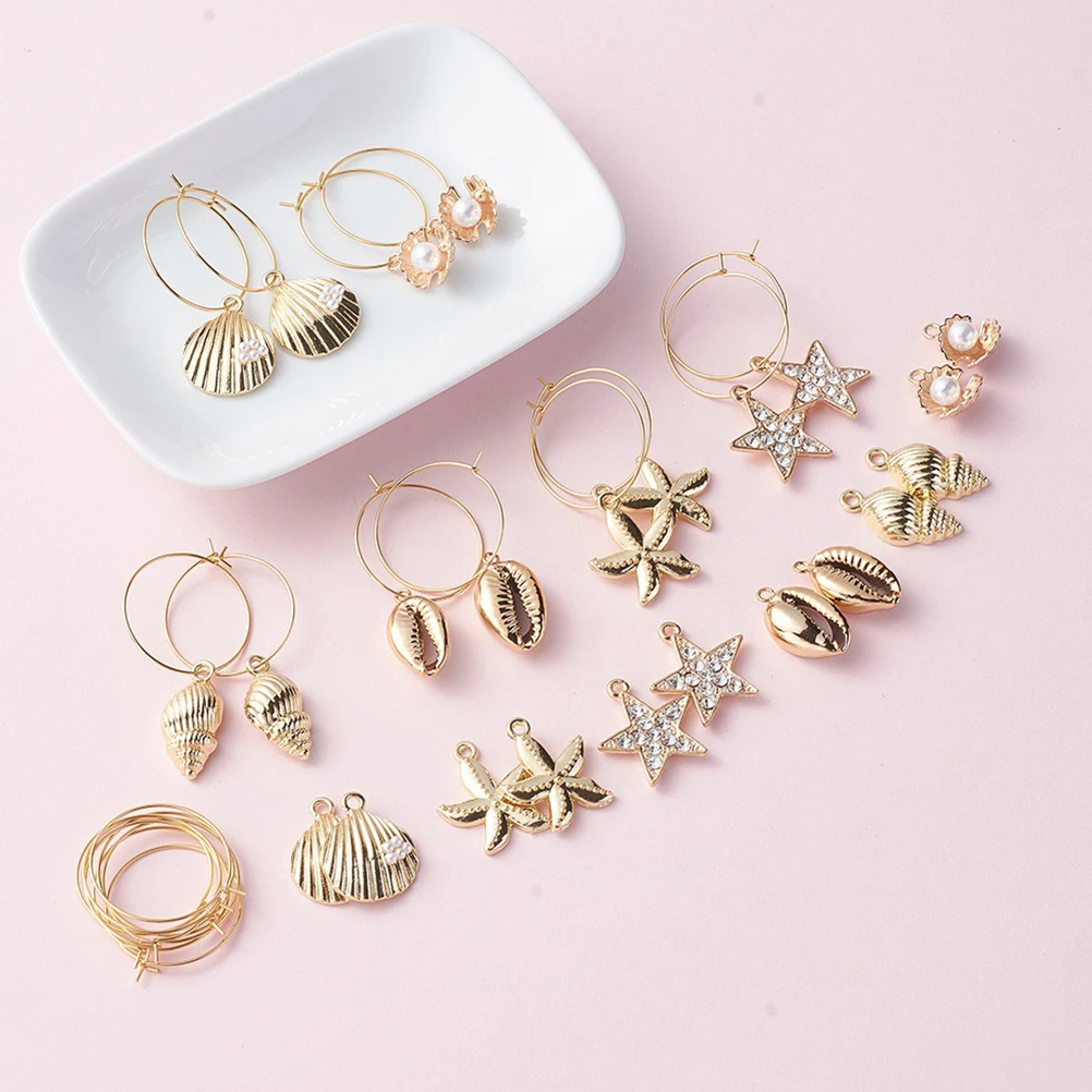 

24pcs Earring Accessories Durable DIY Loop Ear Drop Pendants Diy Earring Pendants Sea Loop Drops Stylish Gifts