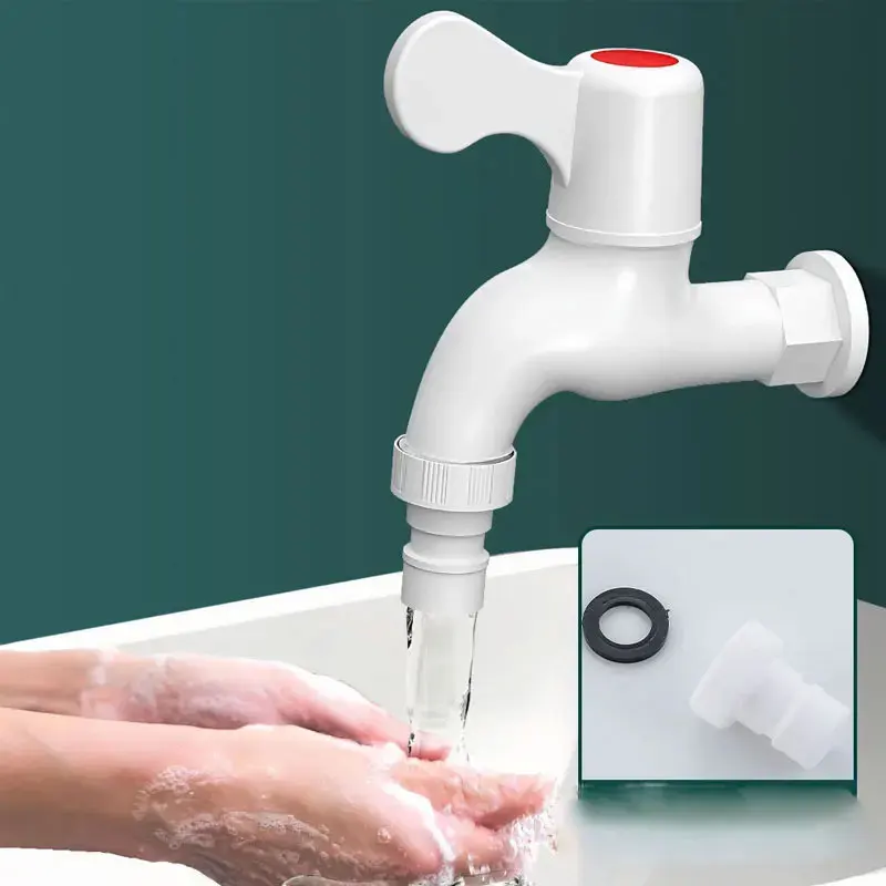 صنابير الحمام صنبور حوض الاستحمام البلاستيك مياه الحنفية بالوعة الحمام صنبور الموضوع حديقة الري موصل اكسسوارات الحمام