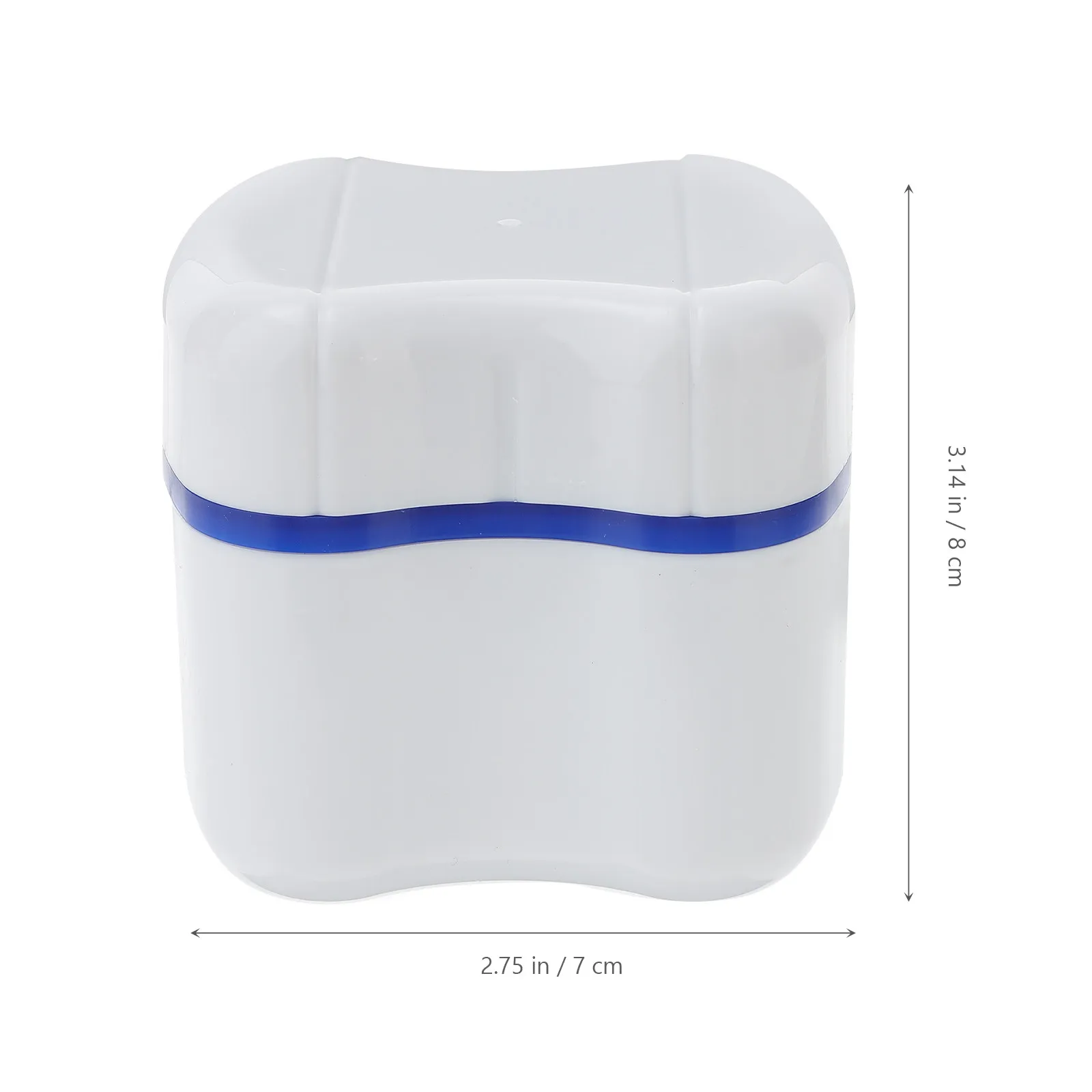 Denture Storage Box Grade PP Material Bpa Free Odorless Denture Rinsing Basket Big Capacity Portable Tooth Shaped Case