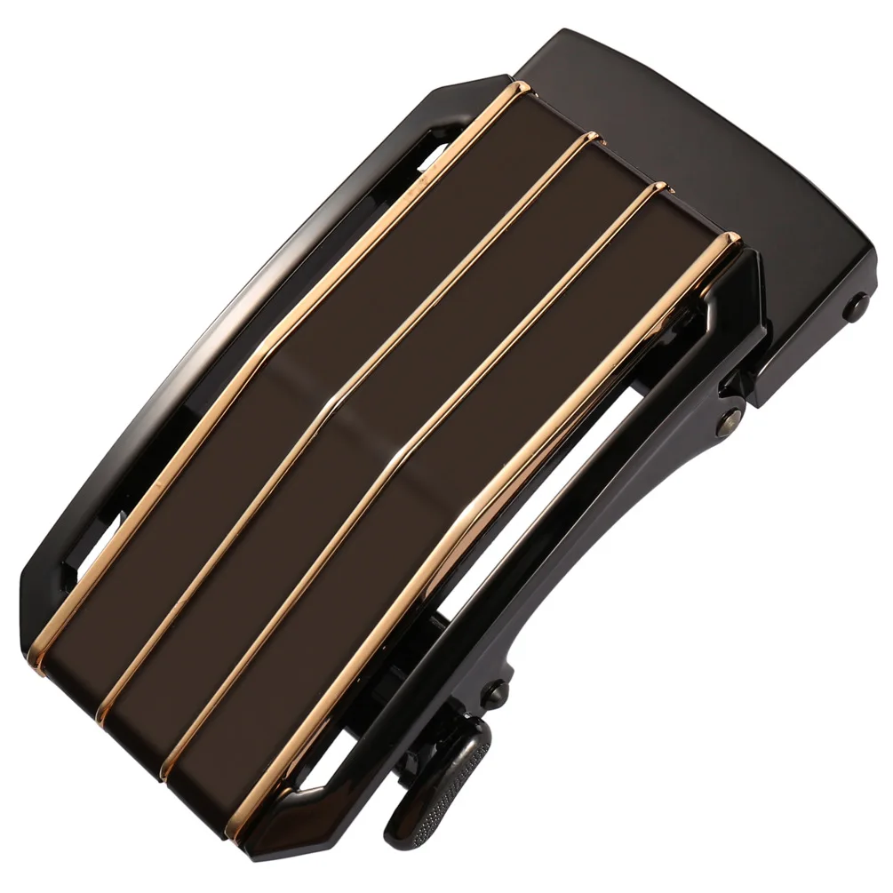 Men's Striped Belt Buckle Closure Simple Casual Style Business Belt Accessories Classic Versatile 3.5cm