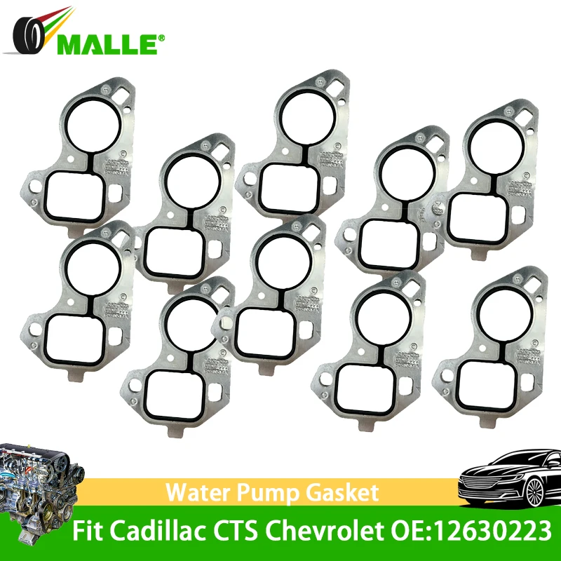 

10X прокладка водяного насоса двигателя для GM Cadillac CTS Chevrolet VIN V323 5,3 л 4,8 л накладка вакуумного насоса 12610311 12559271 12630223