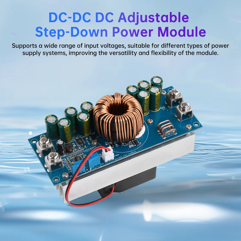 DC-DC Adjustable Step-Down Power Supply Module, 1500/1200W/800W Step-Down Power Supply Modules, DC 15V–90V to DC 2.5V–72V