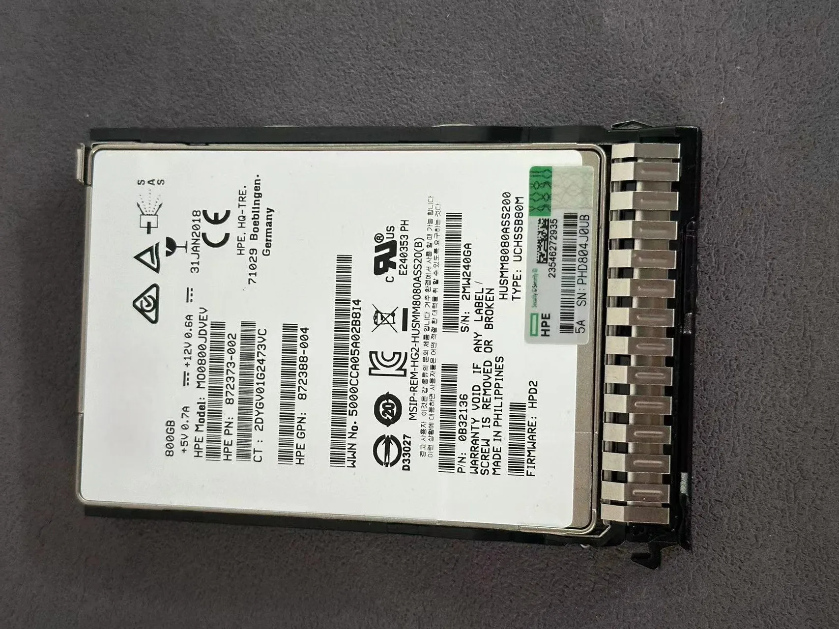 SSD 200G 25DWPD MLC nový pás držák PN 0B32136