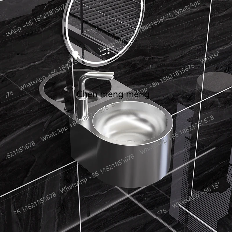 

Настенный умывальник из нержавеющей стали 304, встроенный уличный умывальник для ванной комнаты на балконе для домашнего использования