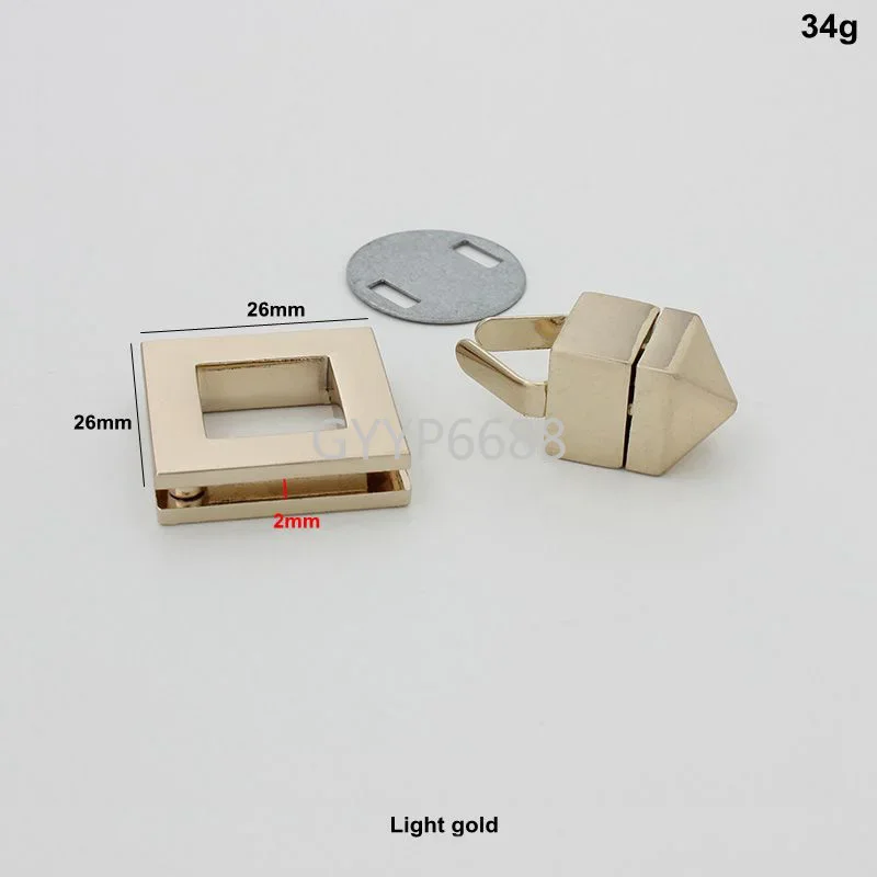 1-5-20 sets 5 colors 26mm*26mm 31*31mm popular square shape matel  turnlock  for purse good price suitcase accessories