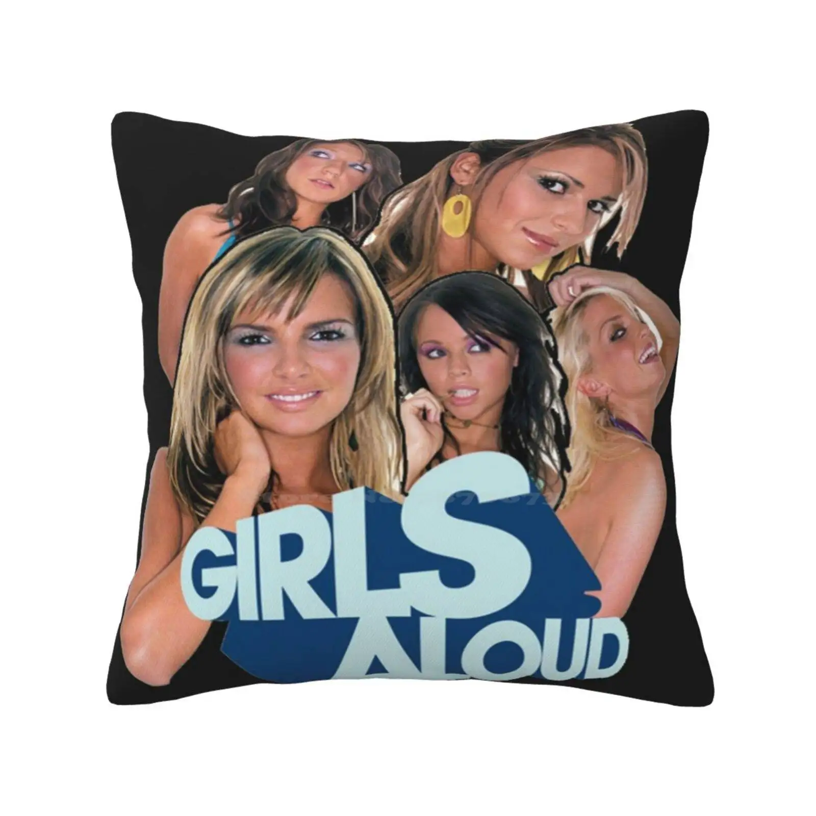 Girls Aloud 01 Funny Cute Decor Square Pillowcase Girls Aloud 01