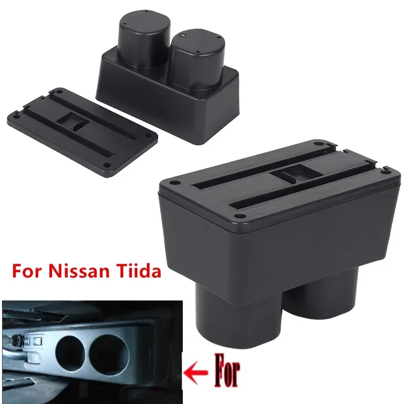 For Nissan Tiida C11 Armrest For Nissan Sylphy Versa Tiida Latio car Armrest box Interior USB Center Storage Box Accessories