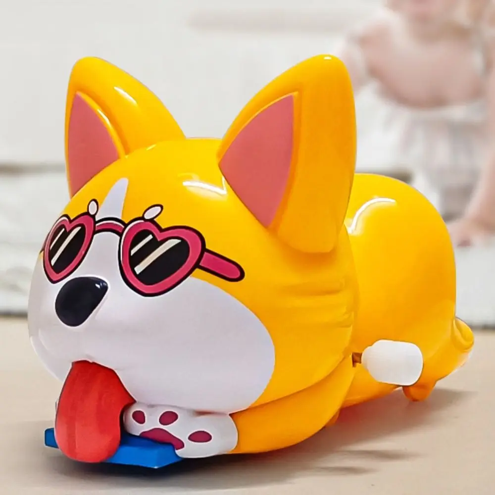 Interactive Cartoon Pig Clockwork Toys Collection Statue Animal Dog Wind-up Toy Q-style Funny Clockwork Model Baby/Toddlers