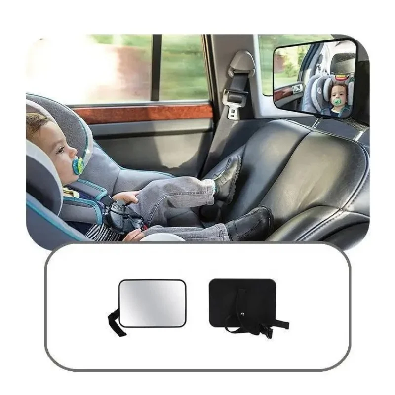 1 Pc Crash Tested And Certified Shatterproof Baby Car Mirror For Rear Facing Infant With Wide Larger Crystal Clear View