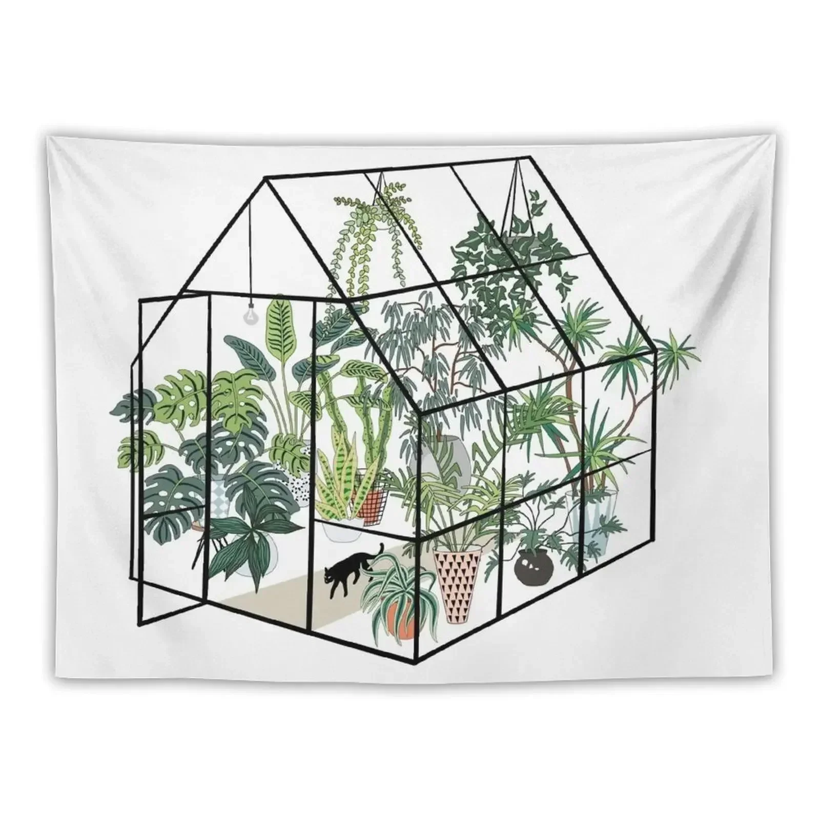 greenhouse with plants Tapestry Decorations For Room Home Decorations Bedroom Decoration Tapestry