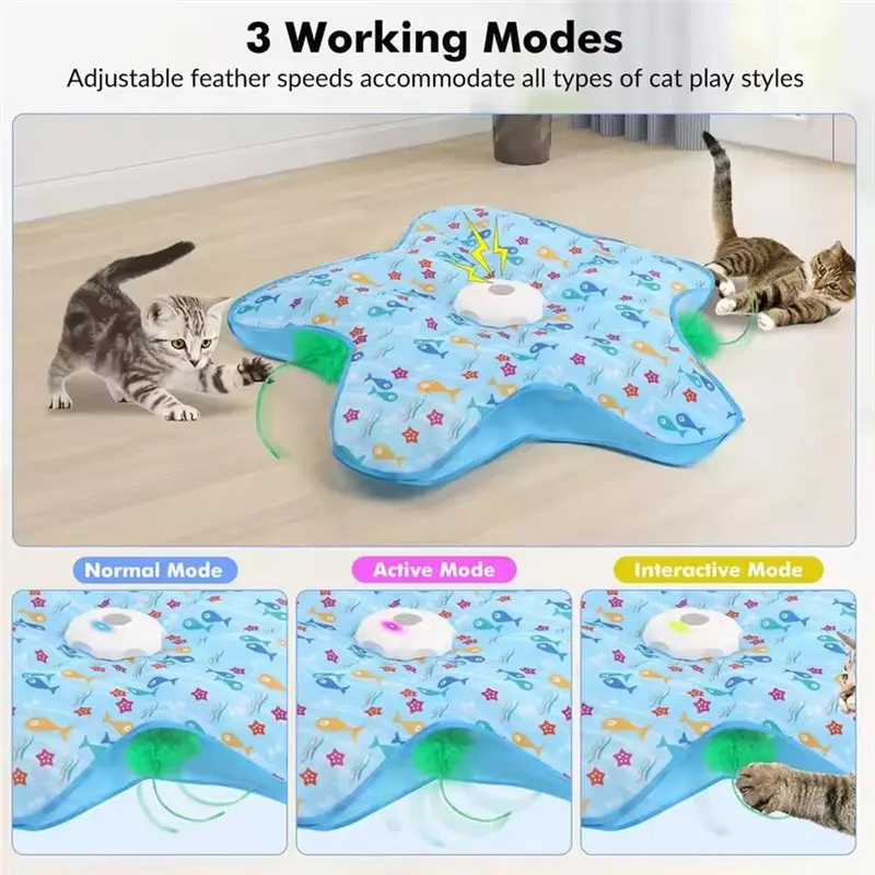 AS96-Bird Call Interactive Cat Hide And Vocalize Function, Action-Activated Intelligent Rotating Kitten , Kitten Play