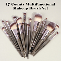 MAANGE 17pcs Professional Makeup Brush Set Foundation Concealers Eye Shadows Powder Blending Kabuki Contour Brushes Beauty Tools