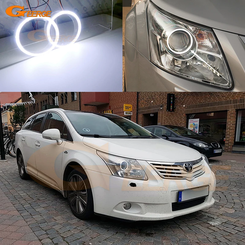 

For Toyota Avensis T27 2009 2010 2011 2012 2013 2014 2015 2016 - 2018 Day Light Ultra Bright Cob Led Angel Eyes Kit Halo Rings