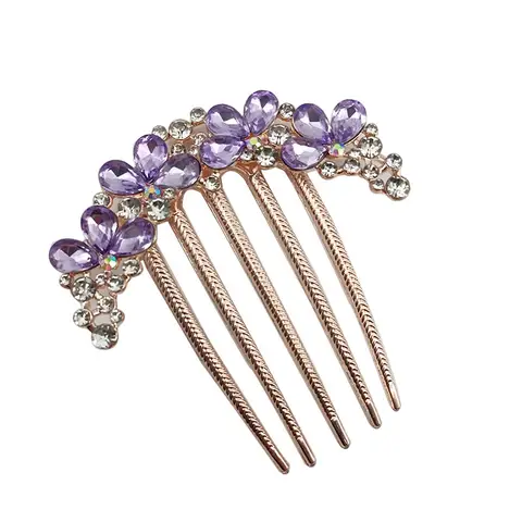 Dam Kristall Hårkam Strass Dekorativa Hårspännen Huvudbonad Retro Metall Lyxig Legering Håraccessoarer Smycken Gåva 8 best sales vintage hårkam - №8