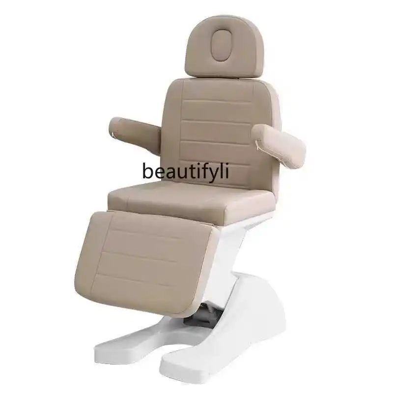 Beauty salon with electric beauty bed physiotherapy, tattoo embroidery eyelash ear picking, lifting chair