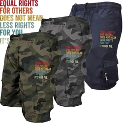 Summer camouflage men's fashion shorts beach trousers loose men's multi-pocket work shorts