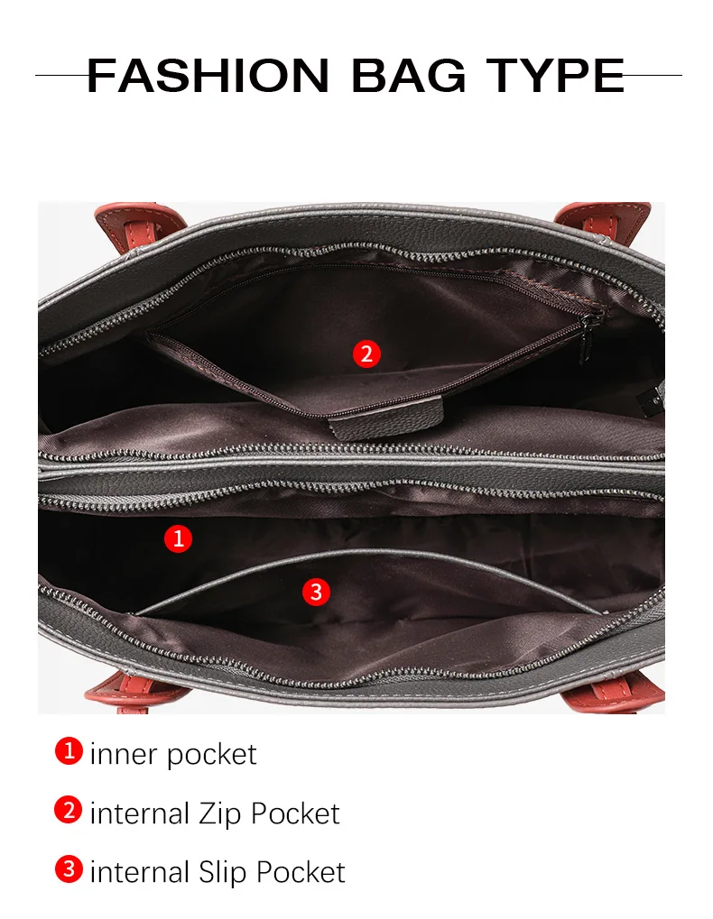 Echte Leder-Damenhandtasche, Große Kapazität Shopper-Tasche, Neue 2026 Mode-Schultertasche für Frauen, Rindsleder-Shopper, Große Tasche – Detail 8