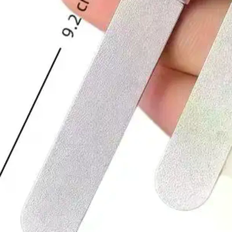 1/2/5Pcs Stainless Steel Diamond Grit Nail File, Durable And Hypoallergenic For Finger And Toe Nails For Hard And Thick Nails