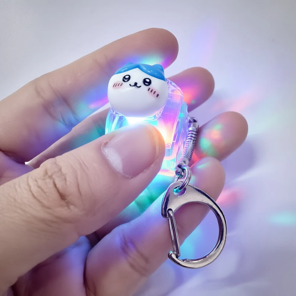 LED Cute Cat's Paw Keychain Fidget Toys Crystal Clicker Sensory Toy for Stress Relief Keyboard Accessory Office Decor Gift view 4