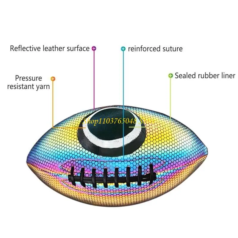 

R53E Light Up Football Glowing Great Football Toy Gifts for Boys Kids Men