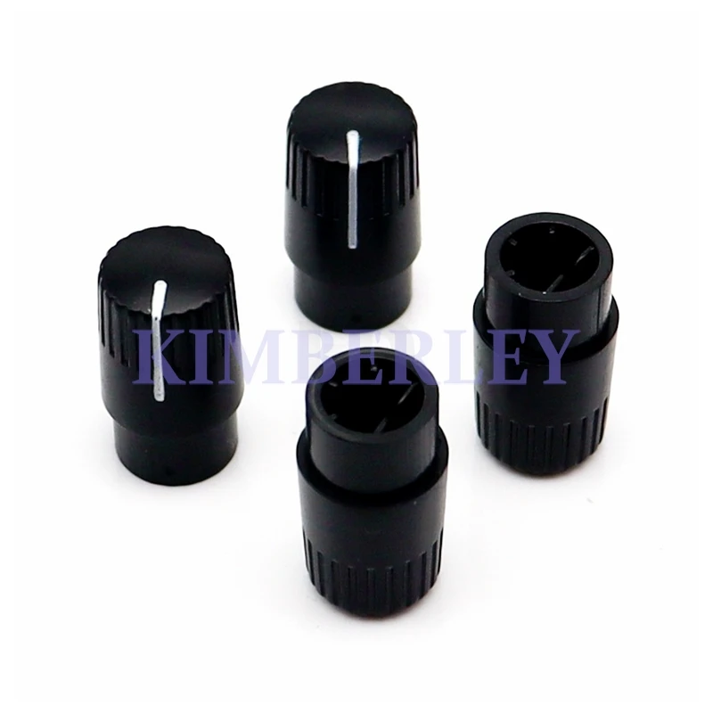 10PCS 12×20.5MM Plastic Knob Potentiometer Knob Cap Half Shaft Knob Aperture 6MM Power Amplifier Sound Knob