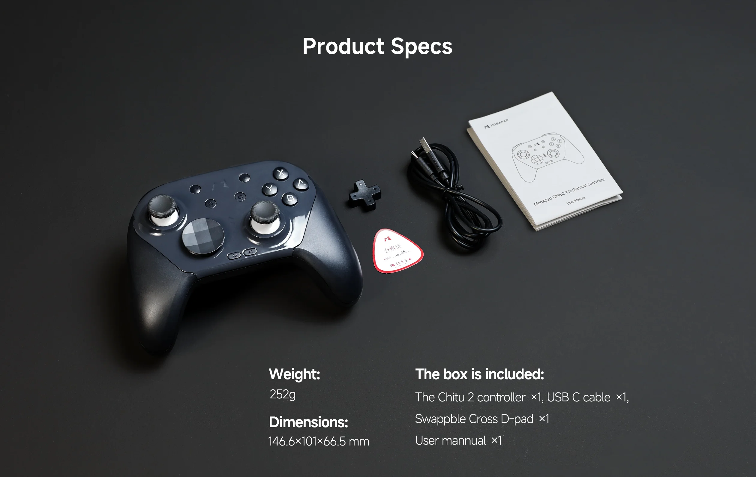 Mobapad CHITU 2 Bluetooth-Controller mit TMR-Joysticks für Nintendo Switch 1/2 PC Android iOS mit HD Rumble, NFC, Turbo Gamepad – Detail 14
