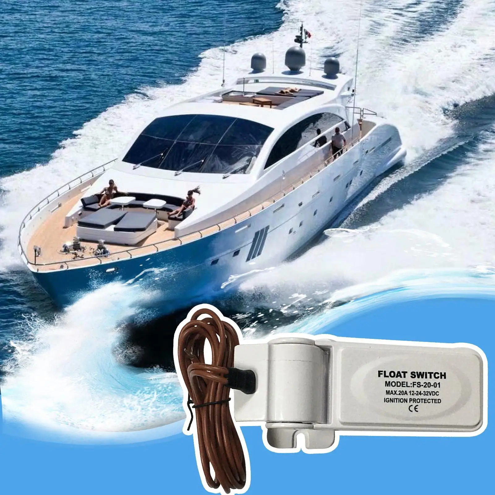 

Bilge Pump Float Switches Bilge Pump Submersible Boat Automatic Float Switches Water Level Controller Accessories for Marine