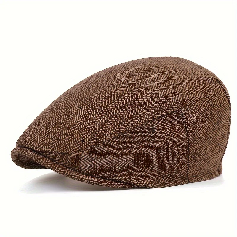 Fashion Berets Men High Quality Autumn Winter Wool Hat Herringbone Newsboy Flat Cap Artist Painter Hat Male Beret Caps gorras