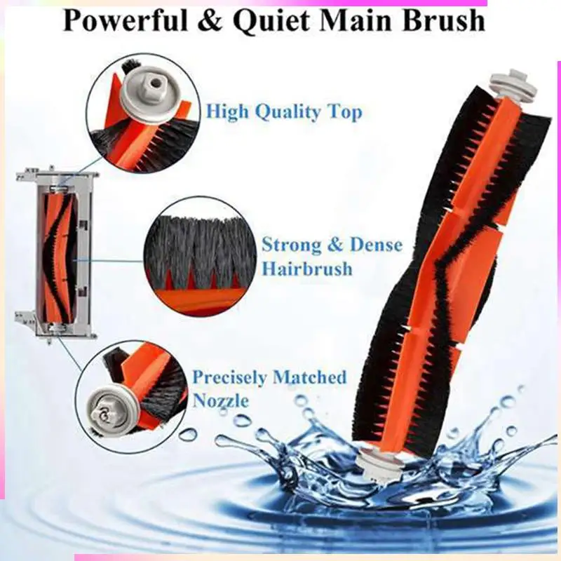 B51C Detachable Main Brush And Brush Cover For Xiaomi Dreame D9 Robotic Vacuum Cleaner Parts Replacement Accessories