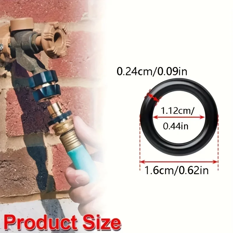 10/50PCS Rubber O-Ring Sealing Gasket 16mm Od, 11.2mm Id, - Suitable for Garden Water Pipes Faucets Car Wash Guns Water Pumps