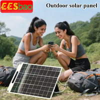 EESBAO 30W-40W High-Efficiency Waterproof Solar Panel Portable Dual USB 5V Output Fast Charging for Camp Hike Emergency Power