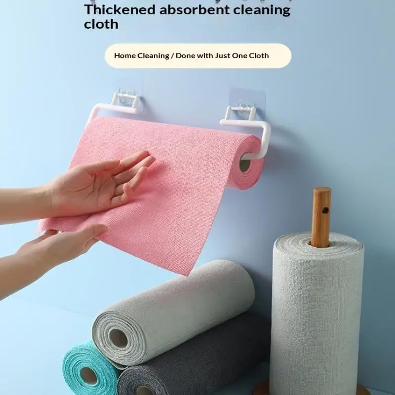 [THG] 1 Roll/20Pcs Microfiber Cleaning Cloth Reusable Lint Free Towel For Kitchen Super Absorbent Quick Dry Kitchen Towel