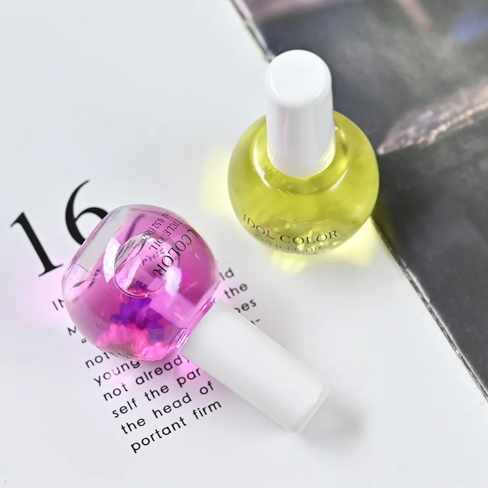 15ml Natural Flowers Planet Nail Nutrition Oil 8-Kinds Sweet  Peach/Lavender Smell Cuticle Oil With Dried Flower Revitalizer Oil