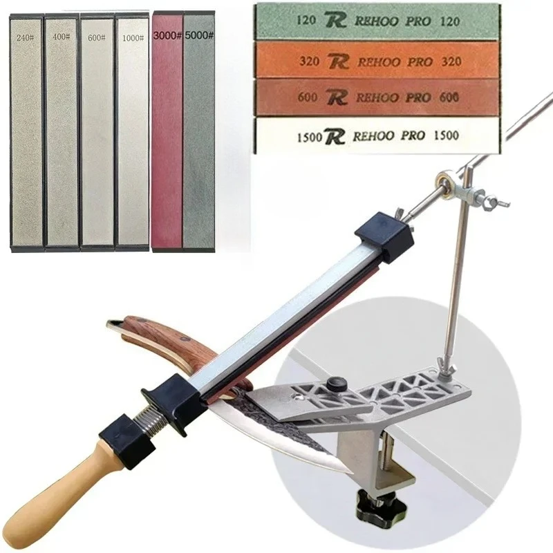 

Fixed Knife Sharpener Professional Sharpening stone Kitchen Sharpening system Angle Honing Diamond Grinder 120-10000# Whetstone