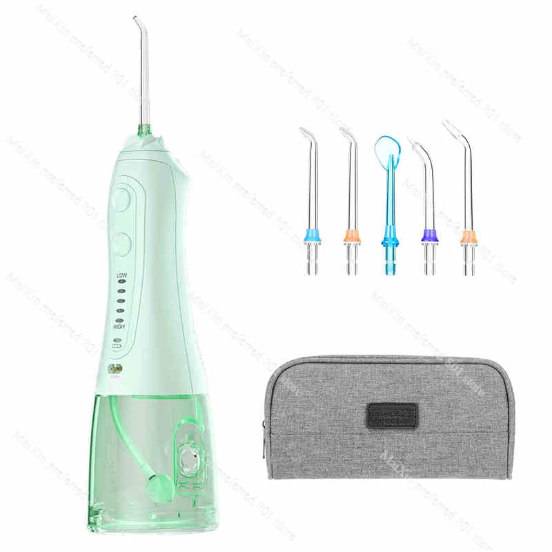 Oral irrigator USB charging water dental drill dental spray 300ML water tank waterproof oral cleaner hf-6P