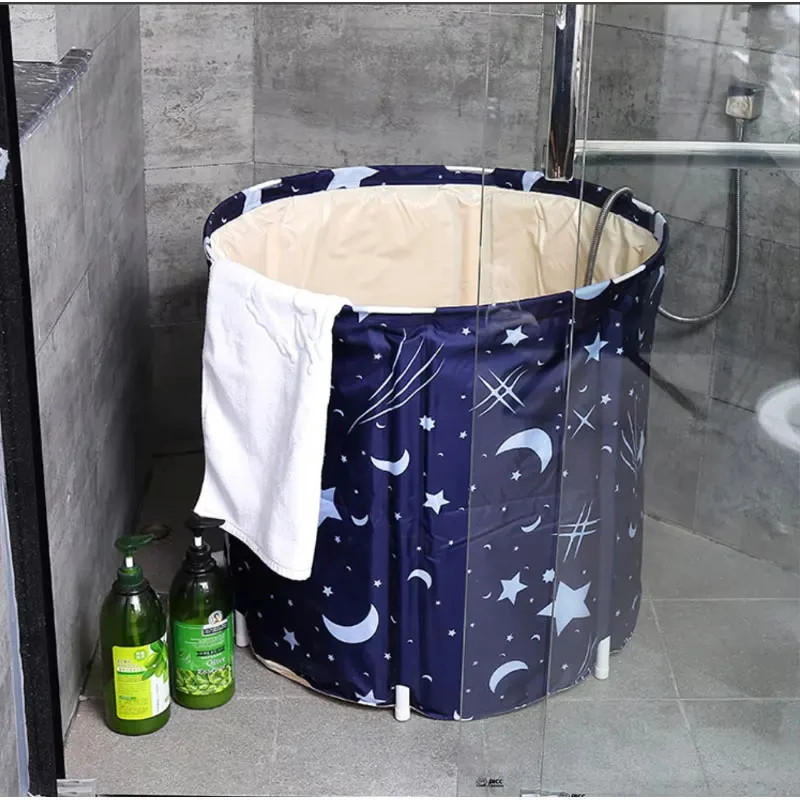 

PVC Foldable Bath Tub for Adults Portable Bathing Tub Home Sitting Bath Tub Full Body Bath Tub Ice Bath Bathroom SPA Bucket
